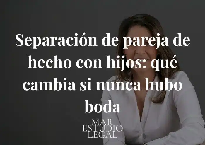 separación de pareja de hecho con hijos